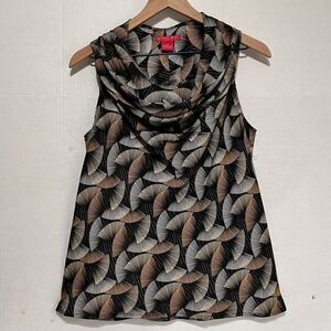 Sunny Leigh Petite Black And Gold Sleeveless Top   Size PM